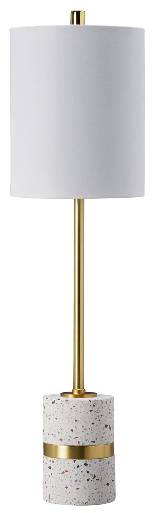 Signature Design by Ashley® Maywick White/Brass Finish Desk Lamp