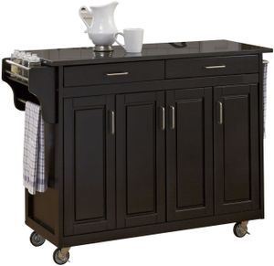 homestyles® Create-a-Cart Black/Black Granite Kitchen Cart