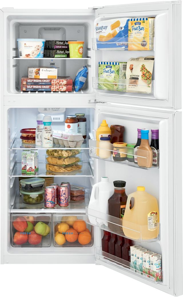 Frigidaire® 11.6 Cu. Ft. Brushed Steel Top Freezer Refrigerator 13