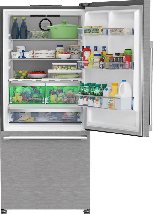 FLOOR MODEL Beko 30 in. 16.1 Cu. Ft. Fingerprint-Free Stainless Steel Counter Depth Bottom Freezer Refrigerator-2