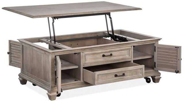 Magnussen® Home Lancaster Dovetail Grey Lift Top Storage Cocktail Table 4