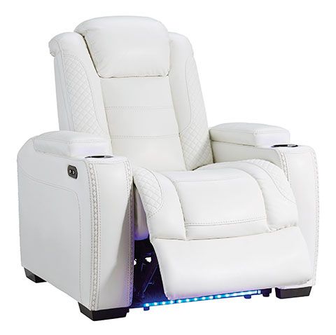 Signature Design by Ashley® Party Time White Power Recliner-2