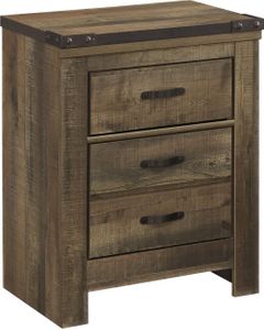Signature Design by Ashley® Trinell Rustic Brown 2-Drawers Nightstand