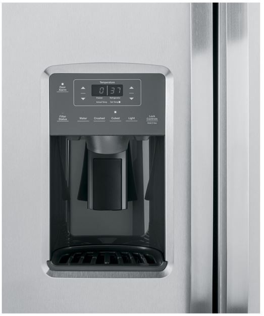 GE® 25.3 Cu. Ft. Fingerprint Resistant Stainless Steel Side by Side Refrigerator 55
