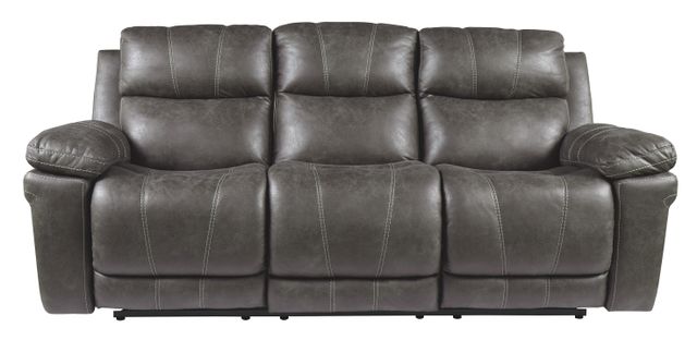 Signature Design by Ashley® Erlangen Midnight Power Reclining Sofa with Adjustable Headrest