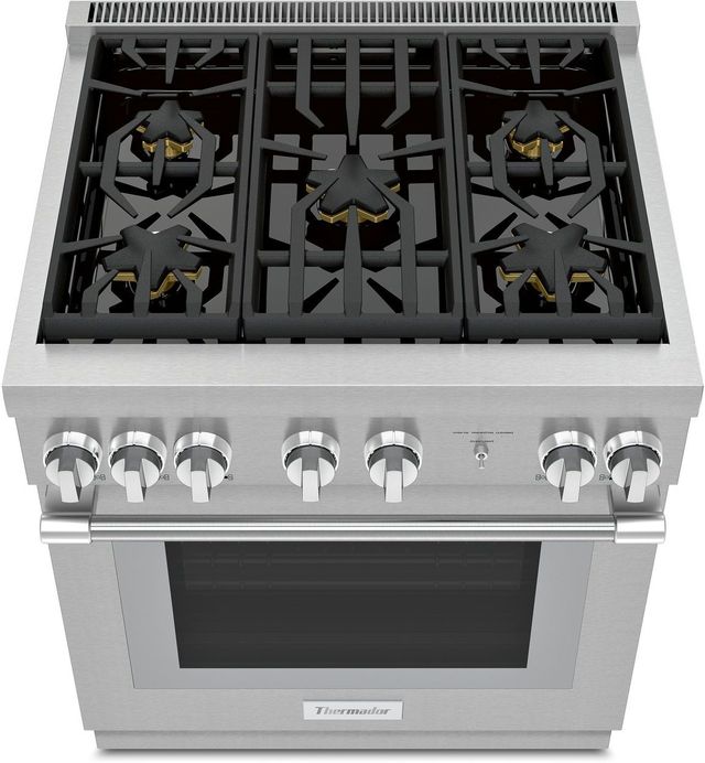 Thermador® Pro Harmony® 30" Stainless Steel Free Pro Style Dual Fuel Range 1
