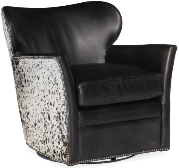 Hooker® Furniture Kato Legendary Graphite All Leather Swivel Chair