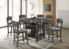 Furniture of America® Stacie 7-Piece Gray Counter Height Table Set