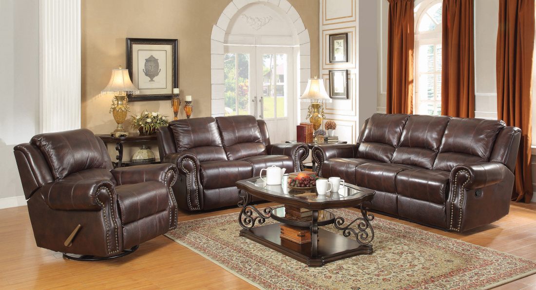 Coaster® Sir Rawlinson 2 Piece Dark Brown Reclining Living Room Set