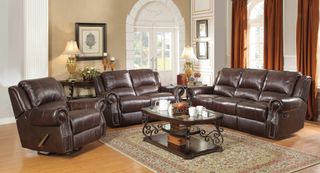Coaster® Sir Rawlinson 2 Piece Dark Brown Reclining Living Room Set