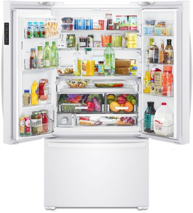 Whirlpool® 23.8 Cu. Ft. White Counter Depth French Door Refrigerator 1