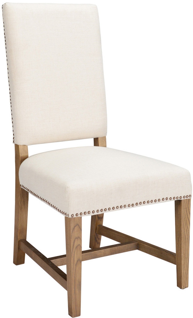 white padded dining chairs