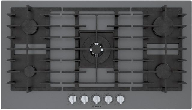 Bosch Benchmark® 36" Gray Tempered Glass Gas Cooktop 11