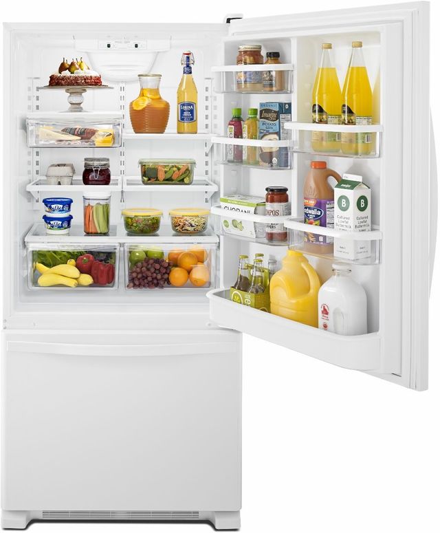 Whirlpool® Gold® 22.1 Cu. Ft. Stainless Steel Bottom Freezer Refrigerator 2