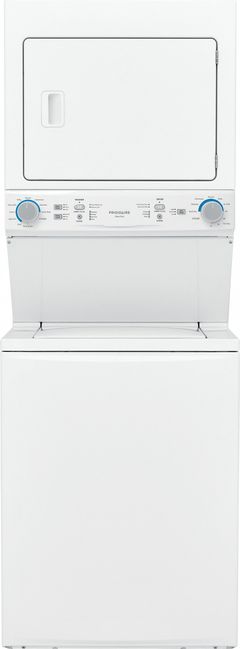 Frigidaire® 3.9 Cu. Ft. Washer, 5.6 Cu. Ft. White Gas Stack Laundry-FLCG7522AW