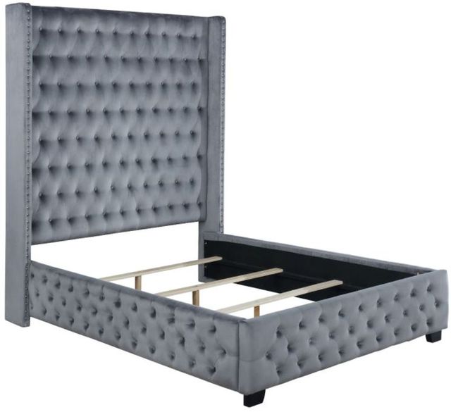 Coaster® Rocori Grey Wingback Tufted Queen Bed-0
