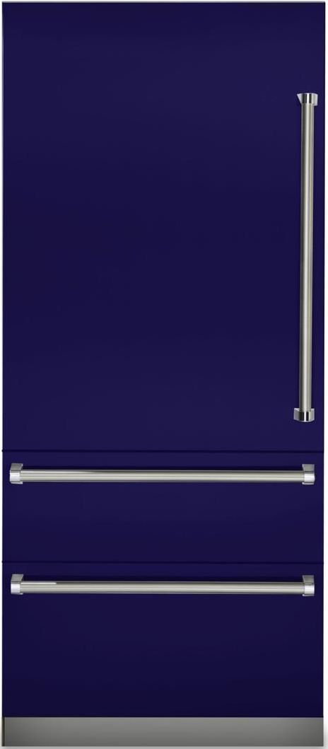 Viking® Professional 7 Series 20 Cu. Ft. Fully Integrated Bottom Freezer Refrigerator-Cobalt Blue 0