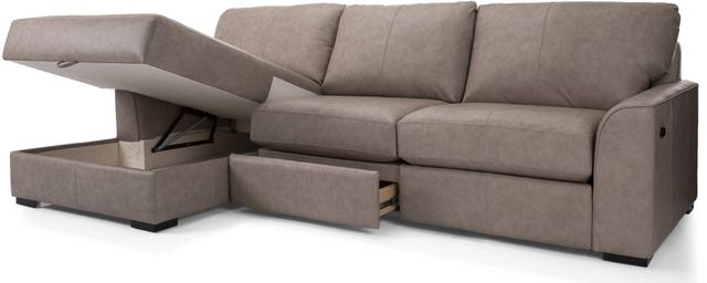 Decor-Rest® Furniture LTD 3786 2-Piece Beige Leather Power Reclining Sectional 2