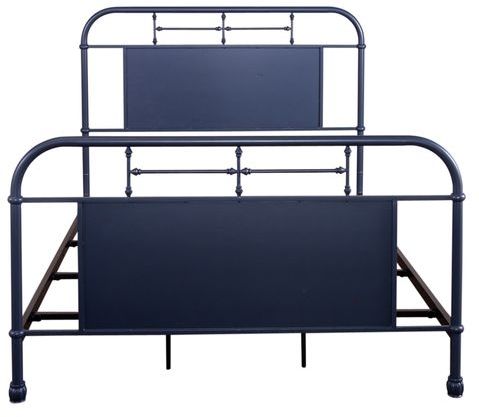 Liberty Furniture Vintage Distressed Blue Queen Metal Bed 21