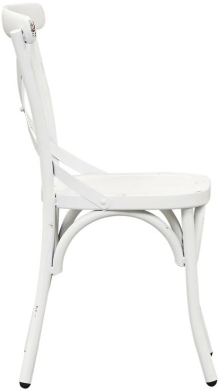 Liberty Furniture Vintage Antique White X Back Side Chair 2