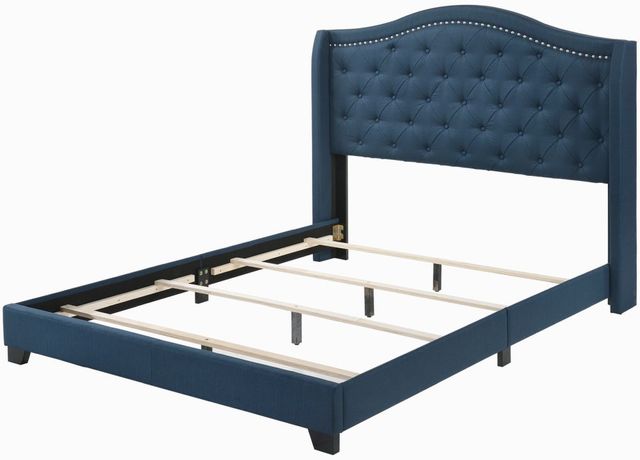 Coaster® Sonoma Navy Blue Camel Back Queen Bed 3