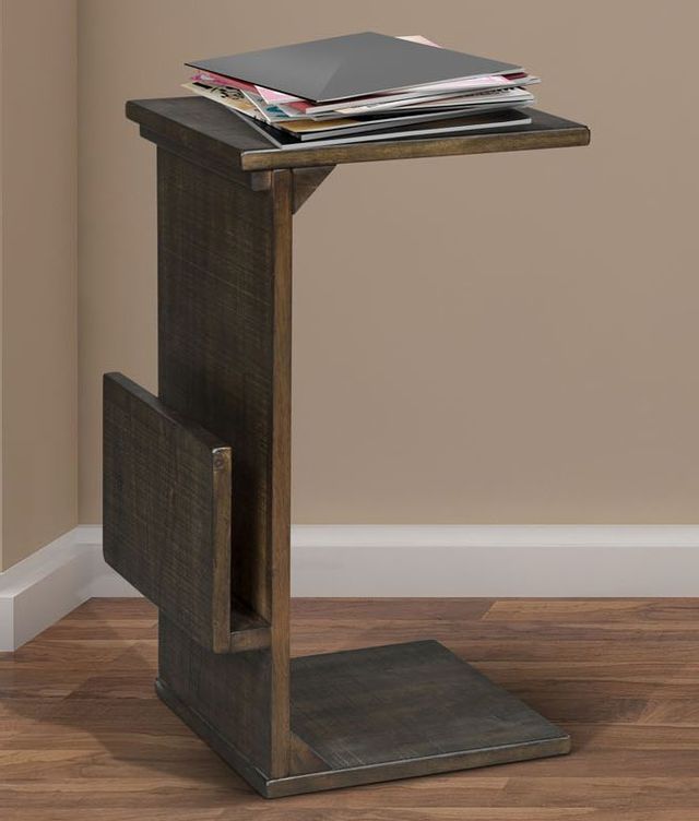 Sunny Designs Accent Tobacco Leaf Chairside Table With Magazine Rack 4