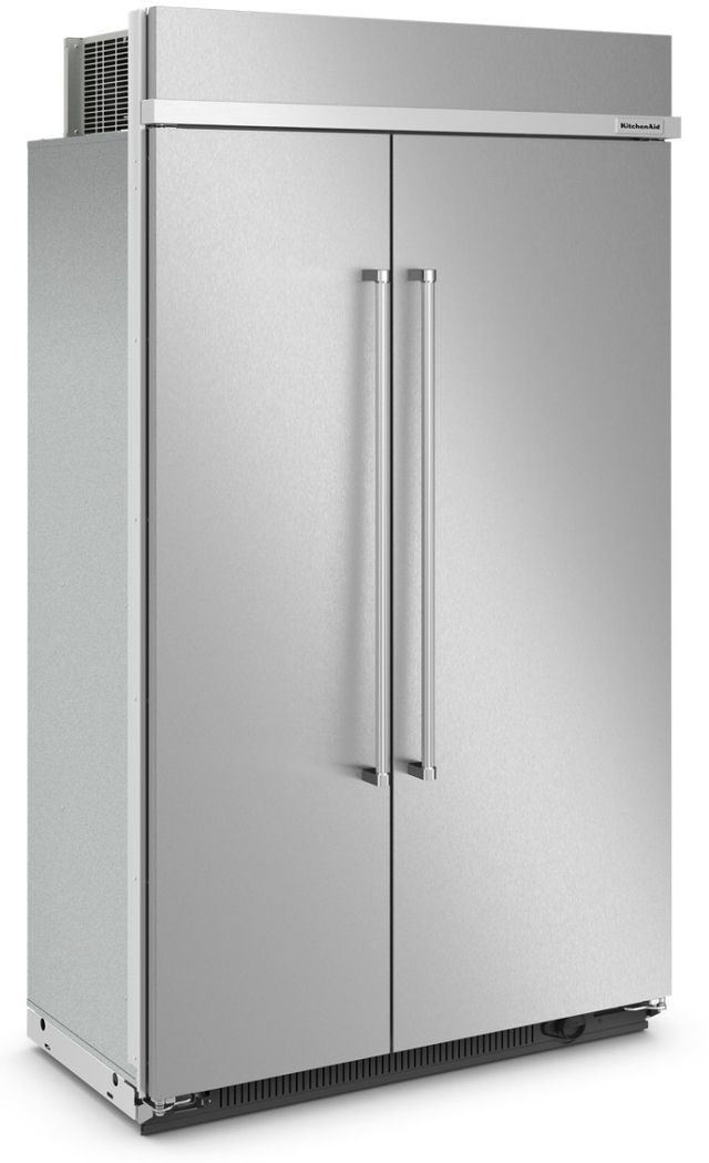 KitchenAid® 48 in. 30.0 Cu. Ft. Stainless Steel with PrintShield™ Finish Counter Depth Side-by-Side Refrigerator-1