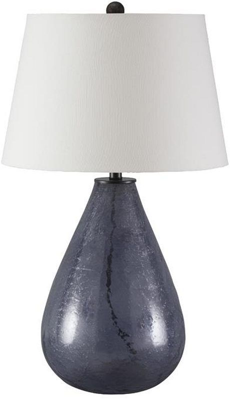 Signature Design by Ashley® Taber Distressed Blue Glass Table Lamp  0