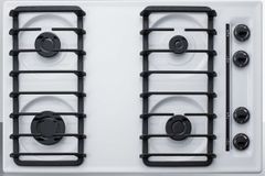 Summit® 30" White Gas Cooktop