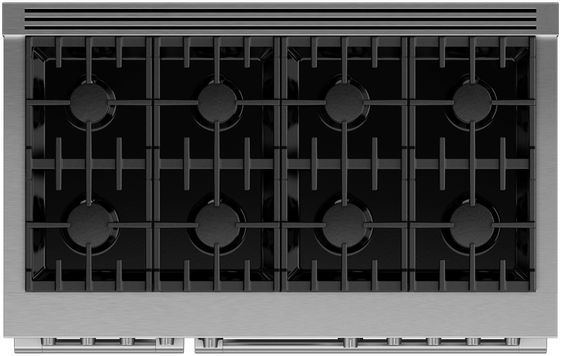 Fisher & Paykel Series 9 48" Stainless Steel with Black Glass Pro Style Dual Fuel Natural Gas Range-2