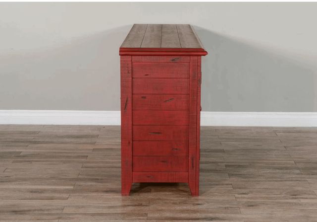 Sunny Designs Burnt Red Media Console 3