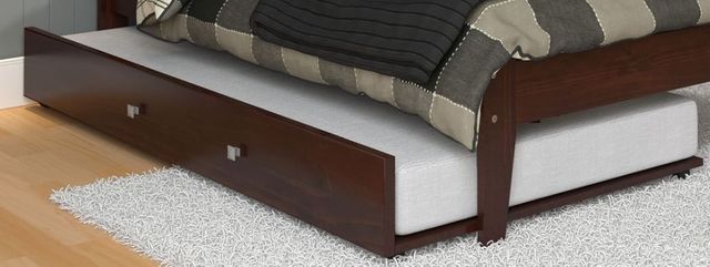 Donco Trading Company Youth Dark Cappuccino Full Panel Bed with Twin Trundle Bed-1