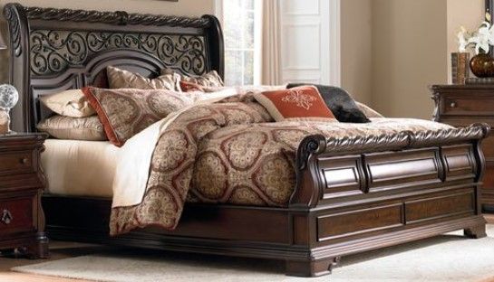 Liberty Arbor Place Brownstone Finished King Sleigh Bed 0