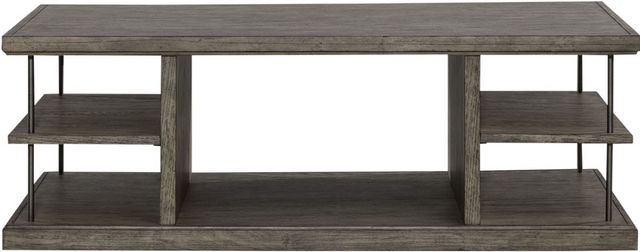 Liberty City Scape Burnished Beige Cocktail Table-1