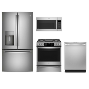 GE Profile 4 Piece Stainless Steel Kitchen Package