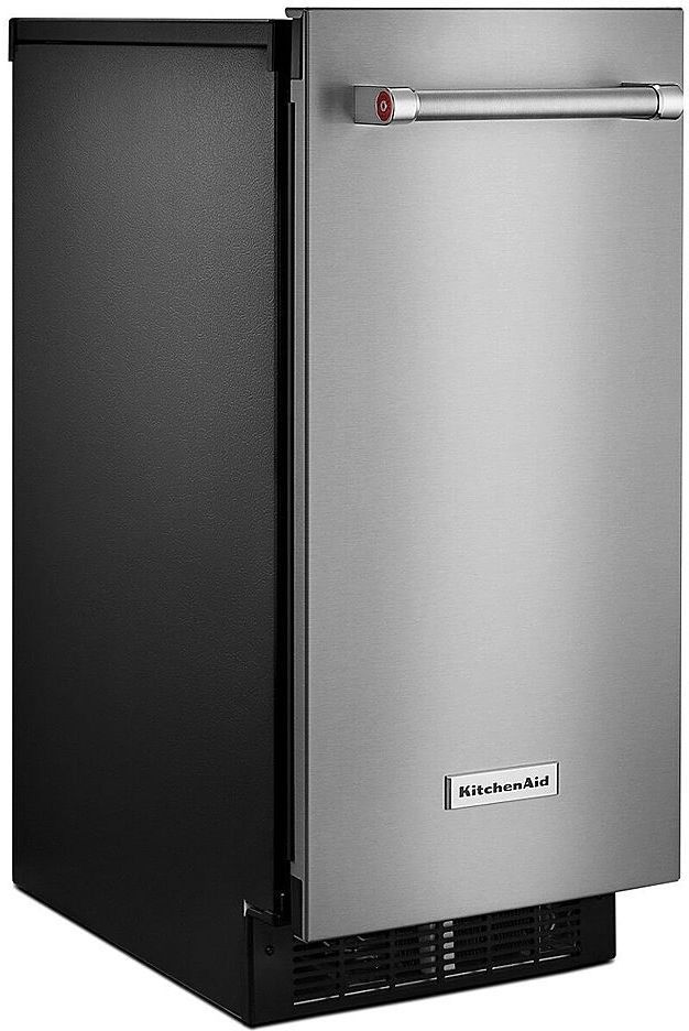 KitchenAid® 15" Stainless Steel with PrintShield™ Finish Automatic Ice Maker-3