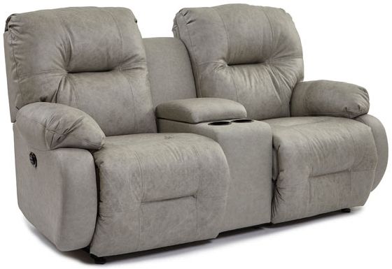 Best® Home Furnishings Brinley Reclining Space Saver® Loveseat with Console-0
