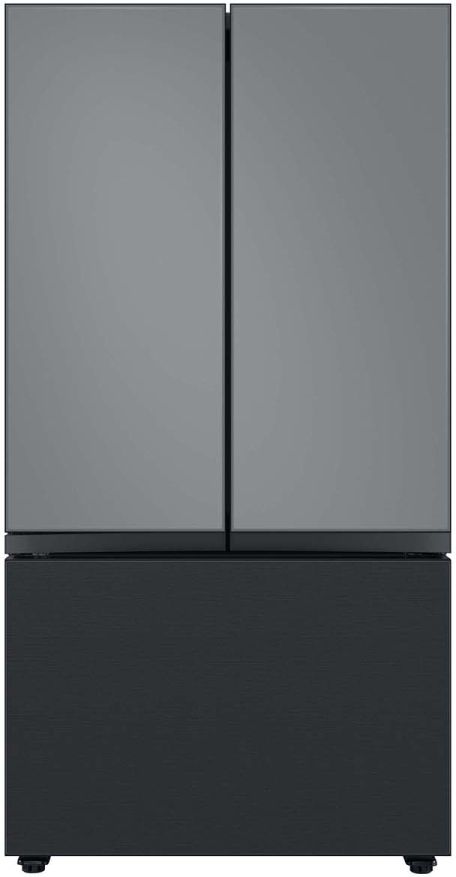 Bespoke Series 36 Inch Smart Freestanding Counter Depth 4 Door French Door Refrigerator with 22.9 Total Capacity with Matte Black Panels-1