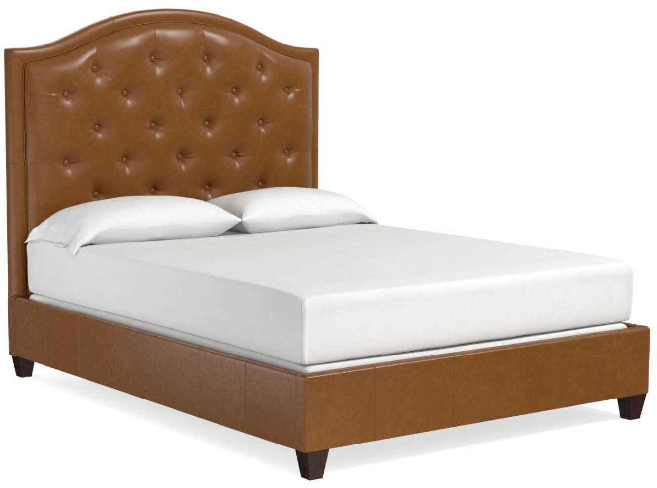 Bassett® Furniture Custom Upholstered Vienna Leather Twin Arched Bed ...