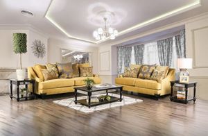 Furniture of America® Viscontti Gold and Gray Sofa and Loveseat