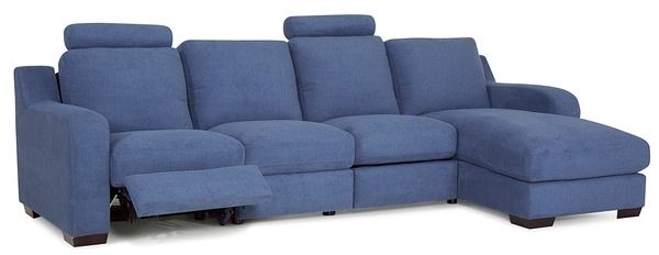 Palliser® Furniture Flex 3-Piece Blue Reclining Sectional