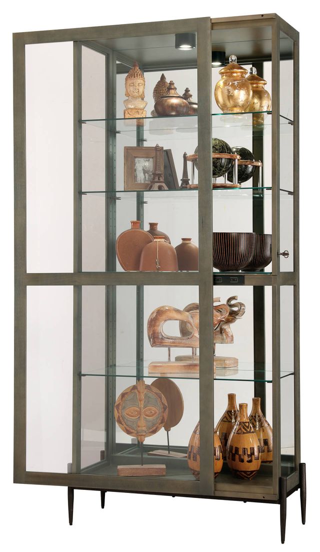 Howard Miller® Ansel II Smoke Grey Curio Cabinet 1