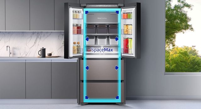 Samsung 17.3 Cu. Ft. Platinum Bronze Smart Kimchi & Specialty French Door Refrigerator 8