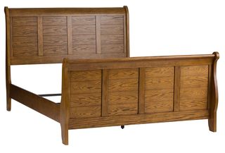 Liberty Furniture Grandpas Cabin Aged Oak Queen Sleigh Bed