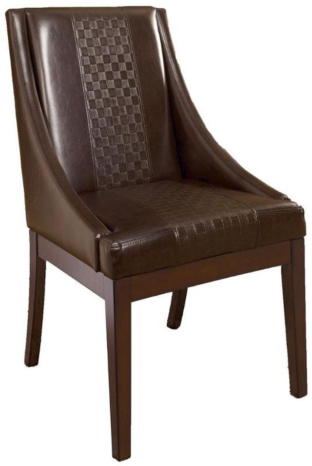 Signature Design by Ashley® Holloway Reddish Brown Dining Upholstered Arm Chair 0