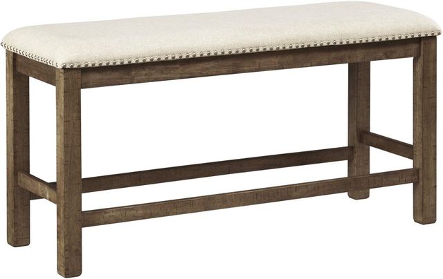 Signature Design by Ashley® Moriville Beige Counter Height Dining Bench-0