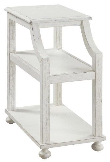Coast2Coast Home™ Lilith White Rub Chairside Table-0
