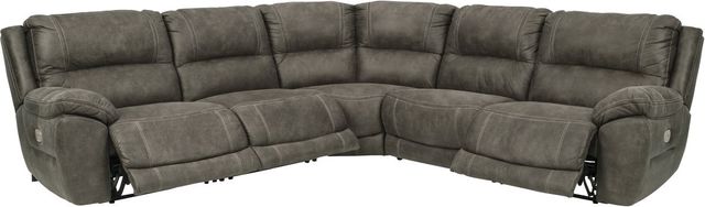 Signature Design by Ashley® Cranedall 5-Piece Quarry Power Reclining Sectional 2