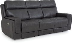 Palliser Furniture Hargrave Graphite Power Reclining Sofa with Headrest and Lumbar