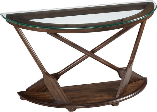 Magnussen Home® Beaufort Clear Glass/Dark Oak Demi Sofa Table